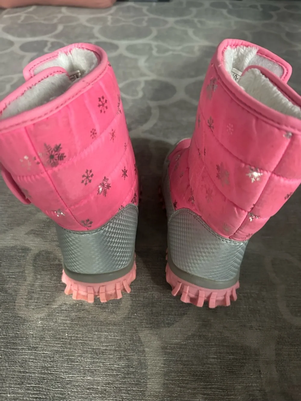 Coga Kids' Pink/Silver Winter Snow Boots
